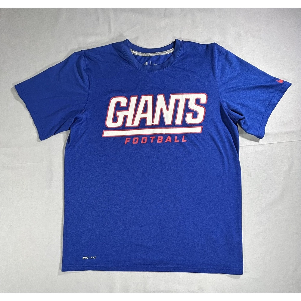Nike Dri Fit New York Giants Short Sleeve Blue T-shirt‎ men's medium Football